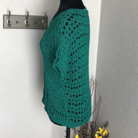 Express Green Crochet Top - Picture 3 of 8